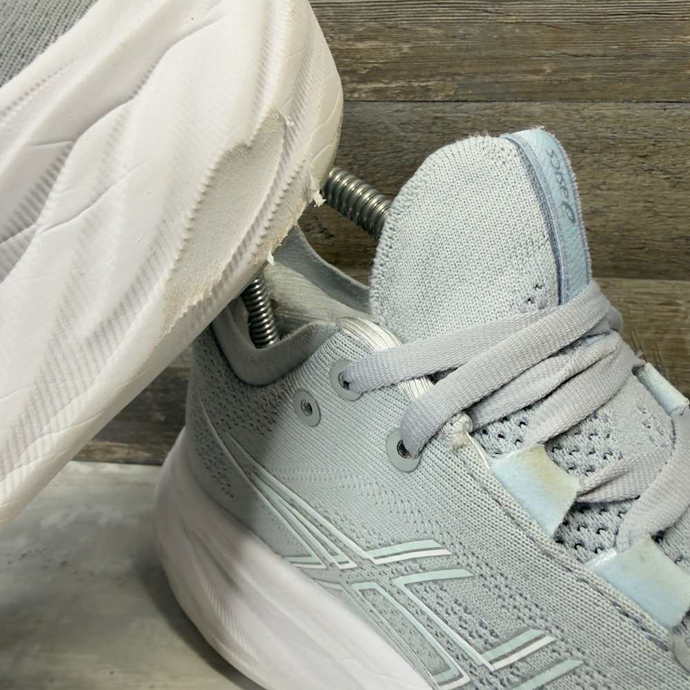 ASICS Gel-Nimbus 26 Womens 8.5 Wide Grey Running Shoes 1012B602 PureGEL FF Blast - Picture 7 of 11